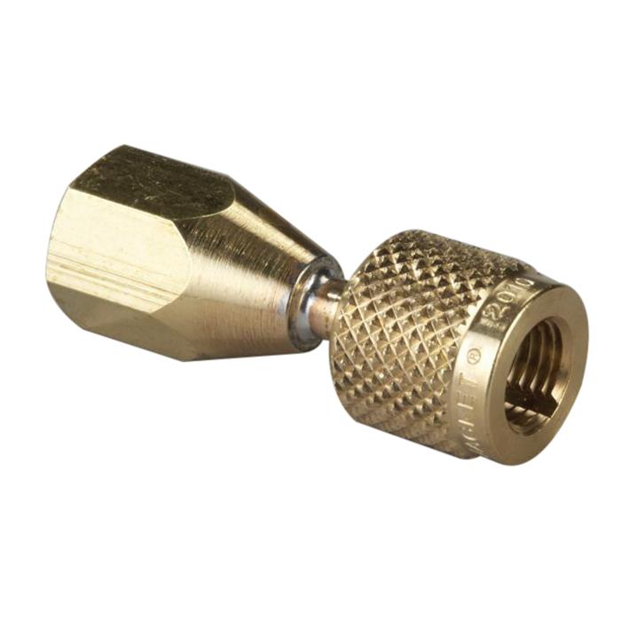 Yellow Jacket&reg; 19118 Quick Coupler With CH14 Adjustable Valve Opener, FNPT, 1/4 in, Copper