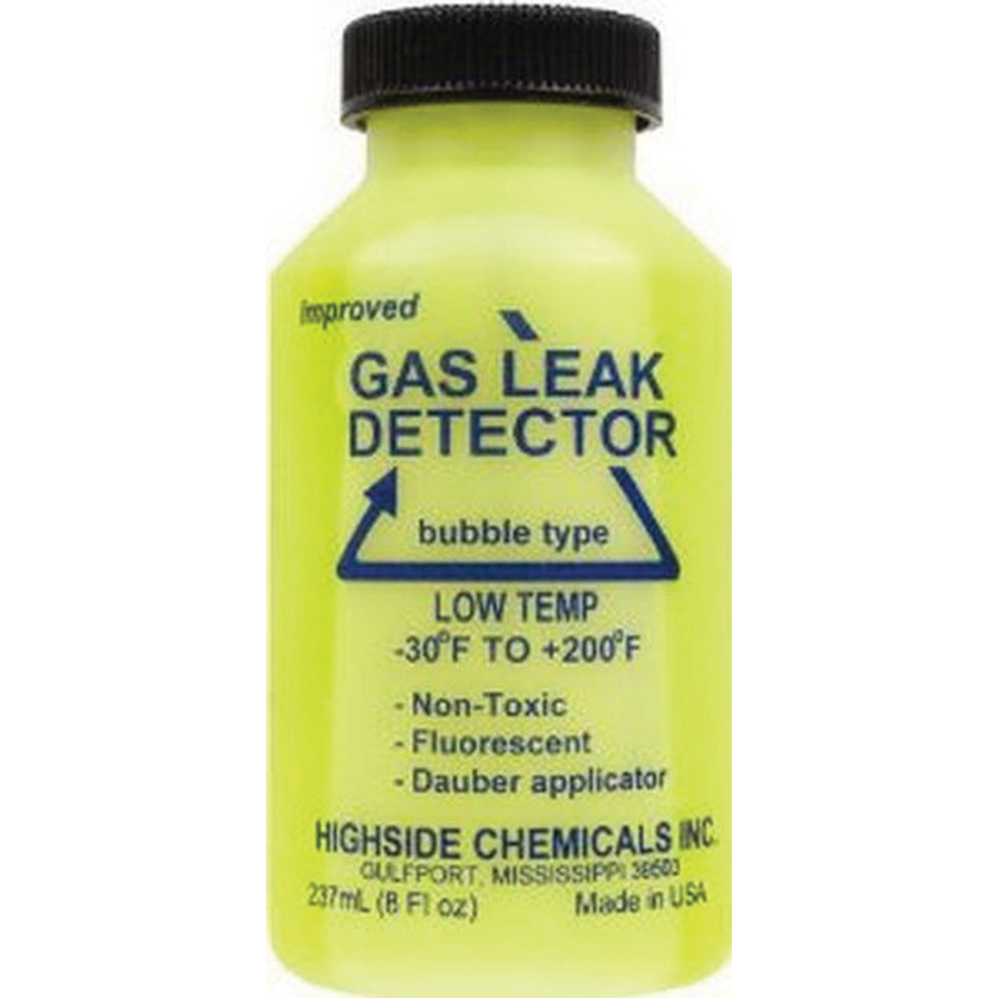 Supco® HS22008 Gas Leak Detector, Liquid, Greenish Yellow, 8 oz, Bottle with Dauber