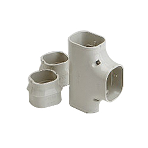 RectorSeal® Slimduct® 86035 Tee, 2-3/4 in, PVC, Ivory