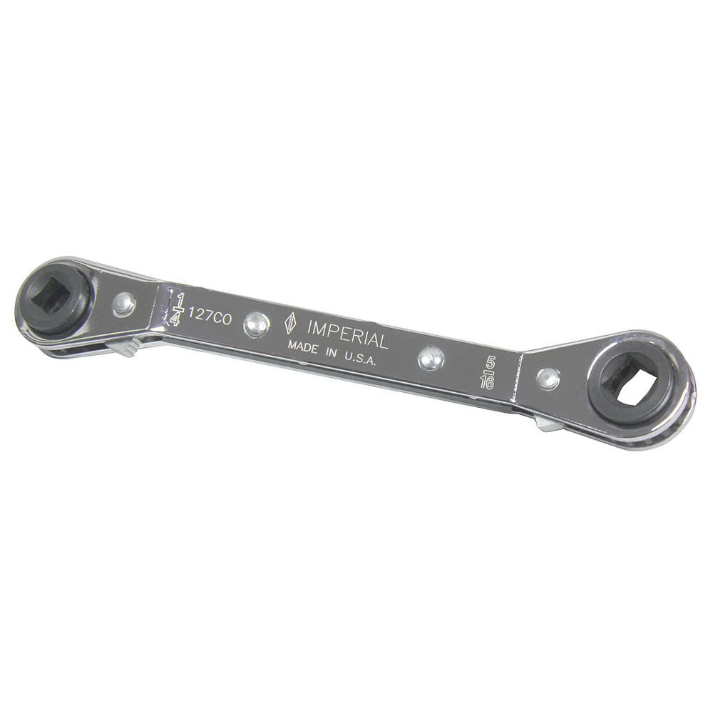 Imperial® 127-CO Ratcheting Wrench, 1/4, 3/8, 3/16 and 5/16 in Square Drive, 5-3/8 in OAL, Carbon Steel Head
