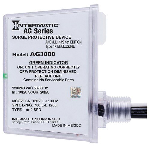 Intermatic® AG3000 HVAC Surge Protective Device, 10 kA Nominal, 20 kA Short Circuit, 2 -Pole, SPDT