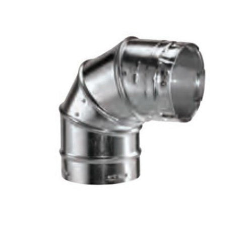 DuraVent® 10GVL90 Gas Vent Elbow, 10 in, 90 deg, 0.016 in Aluminum Inner and 0.021 in Galvanized Steel Outer