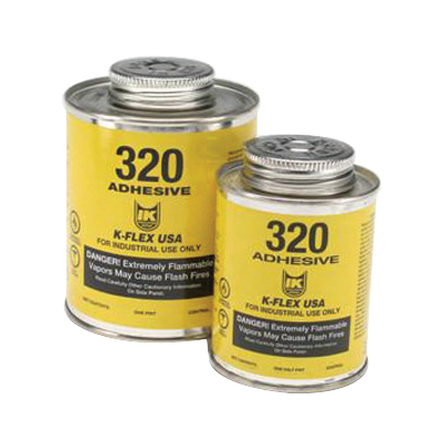 K-Flex 320 Series 800-320-12PTB Contact Adhesive, Liquid, Amber, Characteristic Solvent, 8 oz