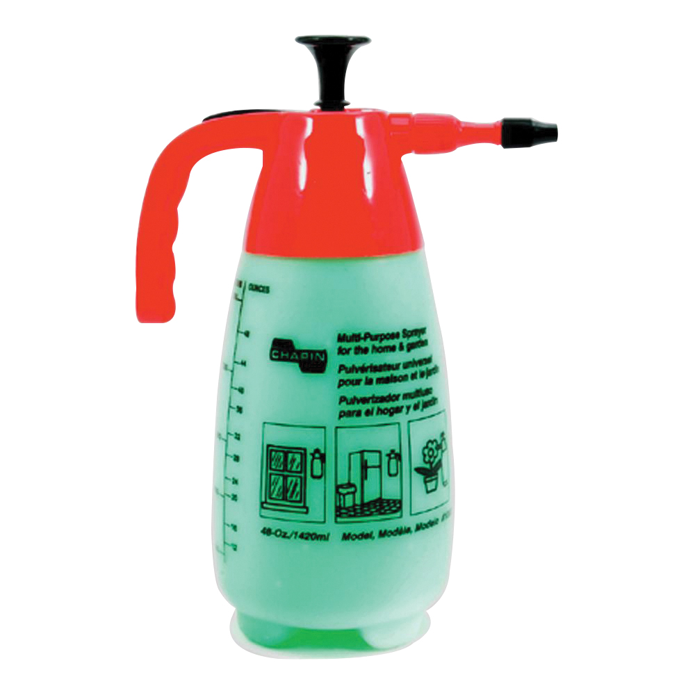 DiversiTech® 1002 Hand Held Compression Sprayer, 48 oz Capacity, Clear and Red