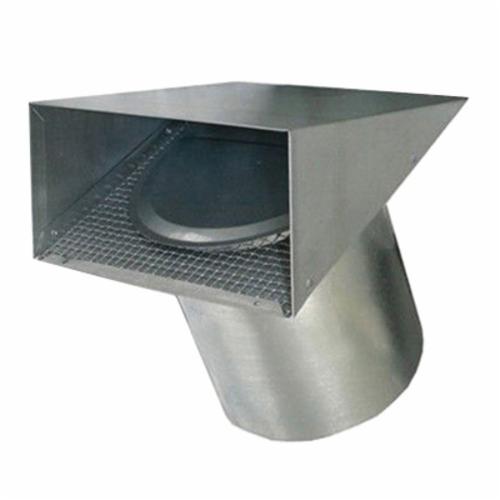 Builders Best® 111026 Vent Hood with Flapper and Screen, 6 in Dia, 11 in Tail, Steel, Galvanized
