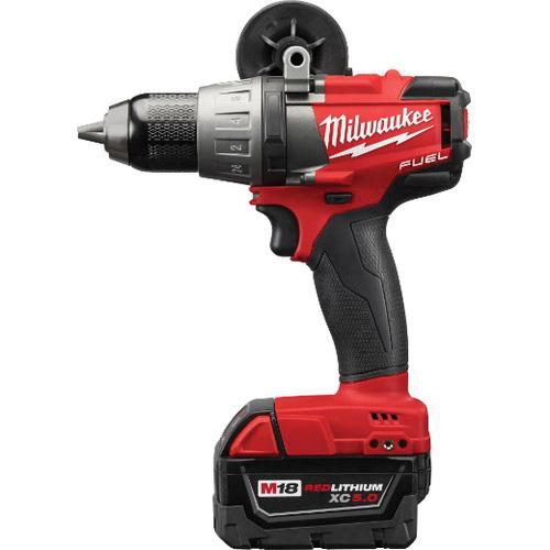 Milwaukee® M18 Fuel Cordless Hammer Drill/Driver Kit, 1/2 in Keyless Chuck, 1200 in-lb Torque, 18 V, Li-Ion Battery