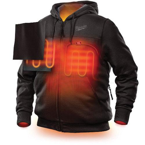 Milwaukee® M12 Heated Hoodie Kit, L, Men, Black, Cotton/Polyester Blend thumbnail 2