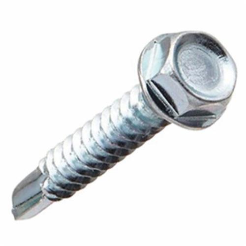 DiversiTech® 6945CX Self Drilling Screw, #8-18 Thread, 3/4 in OAL, Hexagonal Head, 1/4 in Drive, Zinc-Plated