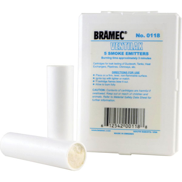 BRAMEC® 0118 Smoke Emitter, 2-1/2 min Burn Time, 1060 cu-ft Volume, White