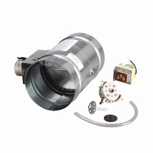 BROAN® MD6TU Make-Up Air Damper with Pressure Sensor Kit, 6 in, Steel, Galvanized, Round