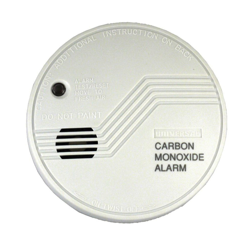 UNIVERSAL® CD-9000-C Carbon Monoxide Alarm, Battery Power Source, LED Visual Indicator, Sound Alarm, 85 dBA