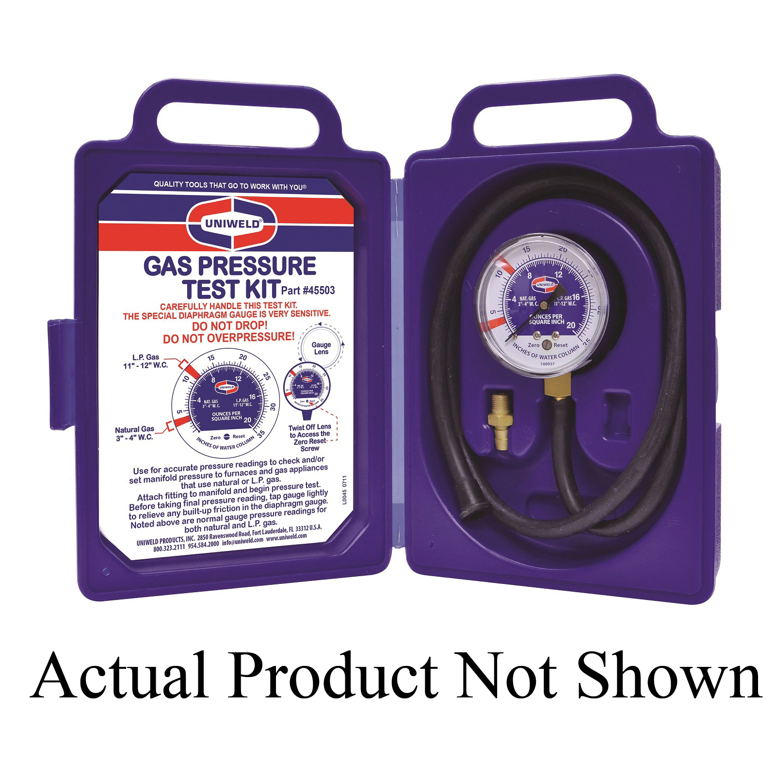UNIWELD® 45598 Gauge Lens, For Use With: 45503 Gas Pressure Test Kit
