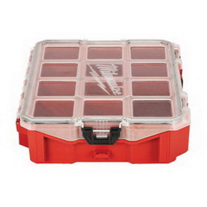 Milwaukee® 48-22-8030 Jobsite Organizer, 18 in OAW, 5 in OAH, 14 in OAD, 35 -Compartment, Plastic, Red/Black