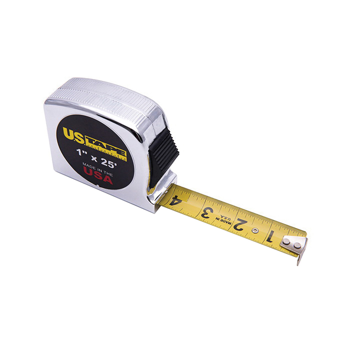 U.S.TAPE® Classic 57213 Short Tape, 25 ft L Blade, 1/16 in Thereafter, 1/32 in First 6 in Graduation, Steel Blade