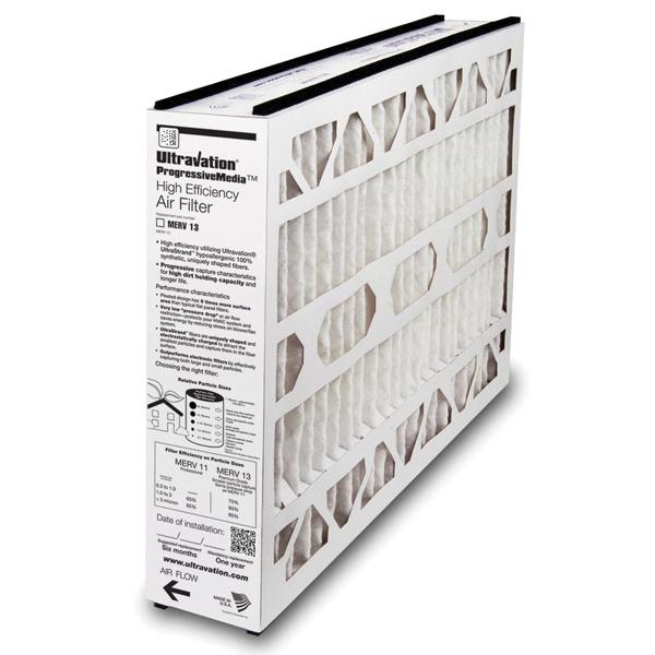 Ultravation® ProgressiveMedia™ 91-026 Air Filter, Pleated Filter, 25 in W, 5 in H, 20 in D, 13 MERV