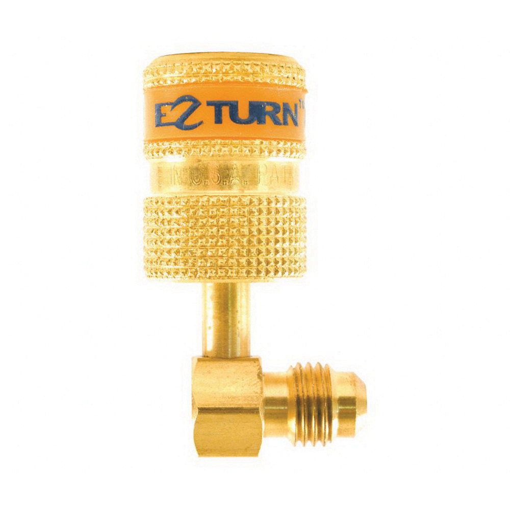 UNIWELD® EZAB90 90 deg Hose Adapter, 1/4 in, Male x Female Connection, Brass