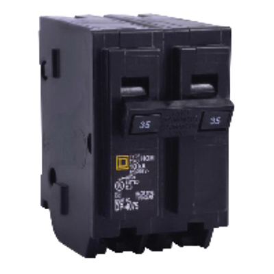 Square D Homeline HOM240 Miniature Circuit Breaker, 120/240 VAC, 40 A, 10 kA Interrupt, 2 -Pole