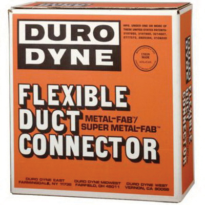 Duro Dyne® Metal-Fab® Grip Loc™ 10003 Flexible Duct Connector, Grip Loc Connection, Woven Fiberglass, Neoprene-Coated
