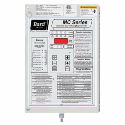 Bard® MC4002 Advanced Solid State Dual Unit Lead/Lag Controller, 20 ga Gray Pre-Painted Steel, 18 - 32 VAC Input