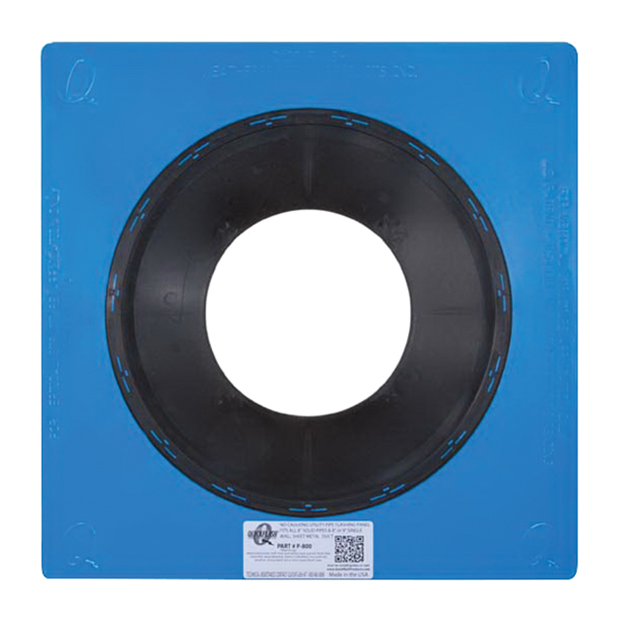 Quickflash® P-800 Flashing Panel, Fits Pipe Size: 8 in, Thermoplastic Elastomer