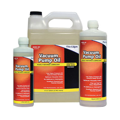 Nu-Calgon 4383-24 Vacuum Pump Oil, 1 qt Bottle, Liquid Form, Clear, Slight Hydrocarbon Odor/Scent
