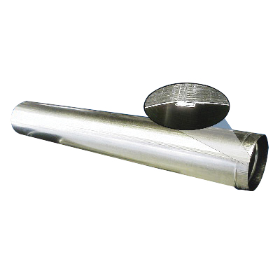 M&M 10001286004 Snaplock Pipe, 4 in Nominal, 60 in L, Steel, 28 ga, Hot-Dipped Galvanized
