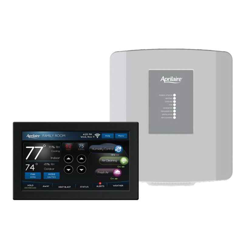 Aprilaire® 8840 8840M Wi-Fi Thermostat with IAQ Control, 18 - 30 VAC, 1 - 2.5 A Maximum, 5 A Surge