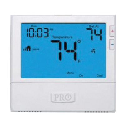 Pro1 IAQ T855 Programmable Thermostat, 24 VAC, 7 day or 5/1/1 Programmable Programmability, 3 Heat/2 Cool -Stage