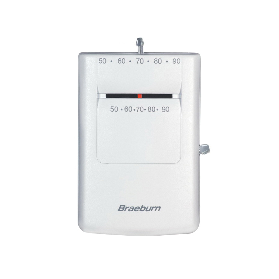 Braeburn® Builder 505 Thermostat, 18 - 30 VAC, 0.15 - 1.2 A, 1 Heat -Stage