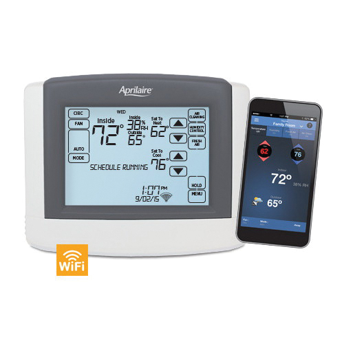 Aprilaire® 8620W Wi-Fi Thermostat with Event-Based Air Cleaning and Humidity or Ventilation, 18 - 30 VAC, 1 - 2.5 A