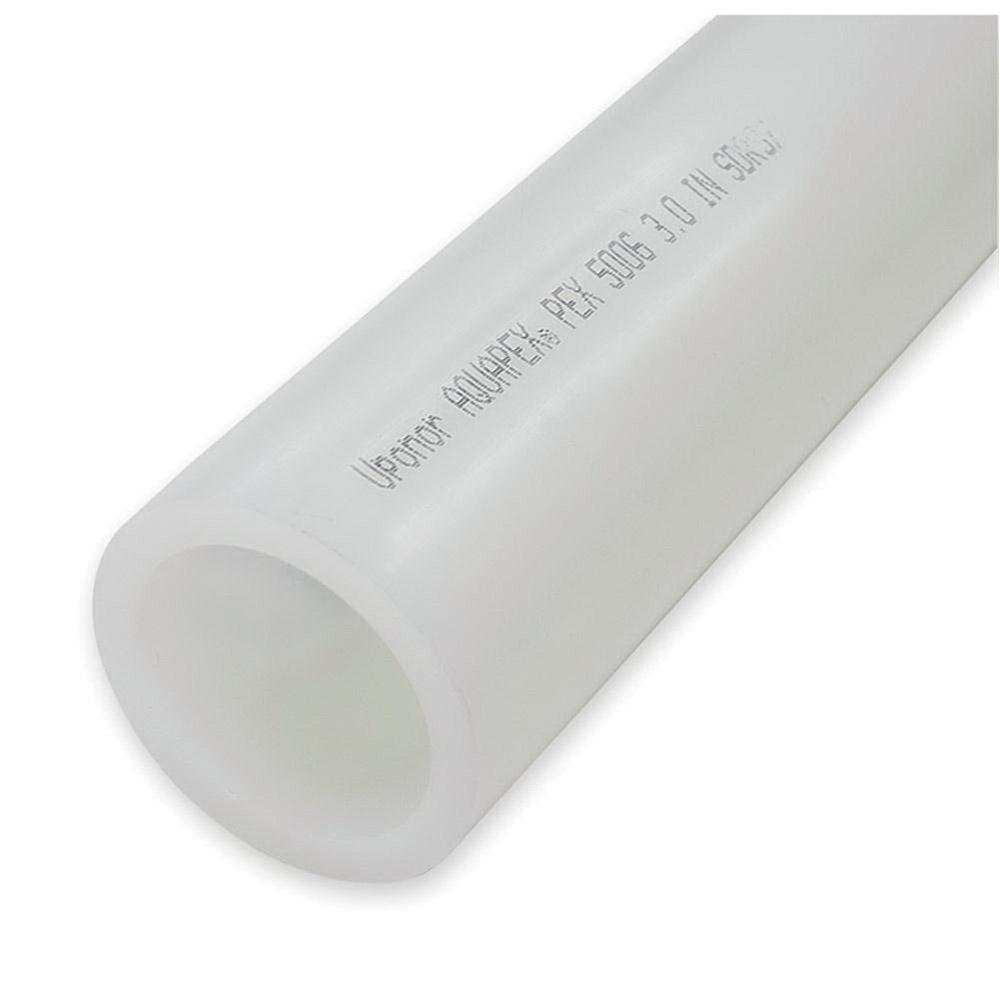 AquaPEX 3 inch x 20 ft Crosslinked Polyethylene Straight Length Tubing, White