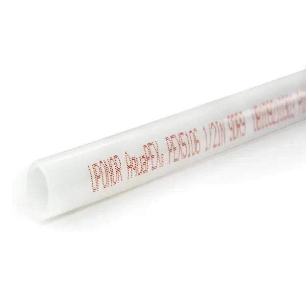 Uponor F4241000 Tube, 1 in, 100 ft L, Polyethylene, 0.862 in ID, 1-1/8 in OD, Red/White