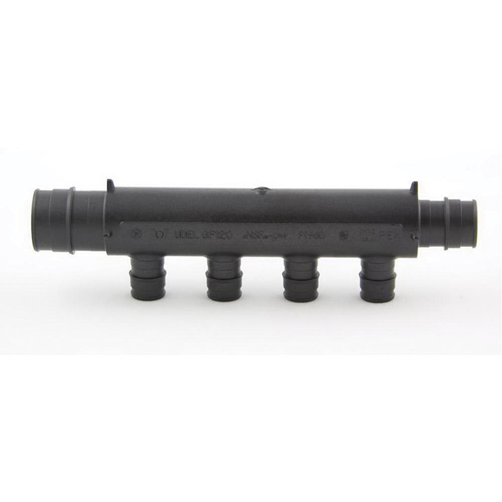 ProPEX 4 Outlet EP Flow-Through Multi-Port Tee, 1 x 3/4 inch Supply x 1/2 inch Outlets, Pex Barb thumbnail 2