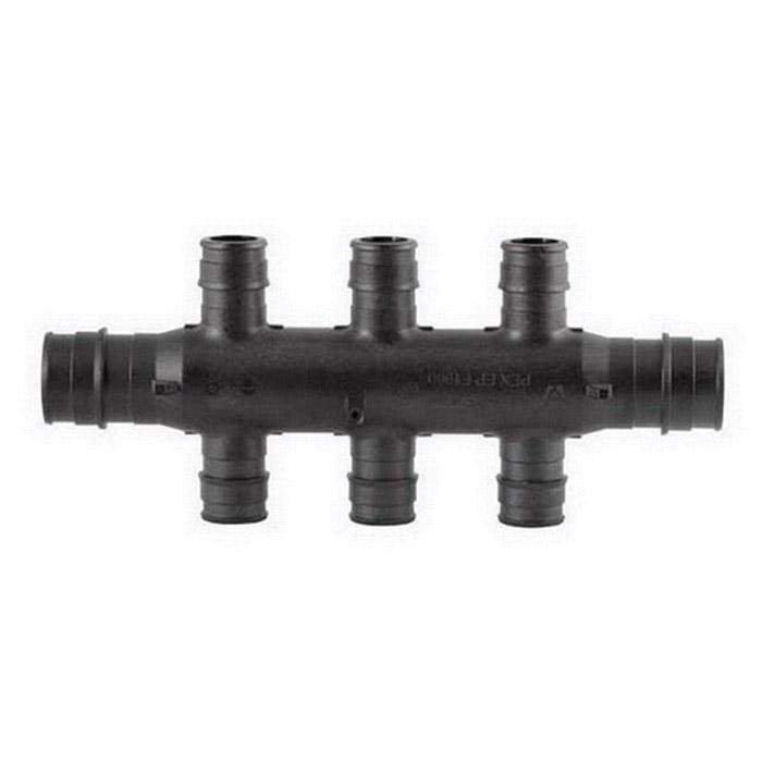 ProPEX 6 Outlet EP Flow-through Opposing-port Multi-port Tee, 3/4 inch Supply x 1/2 inxh Outlets, PEX Barb thumbnail 4
