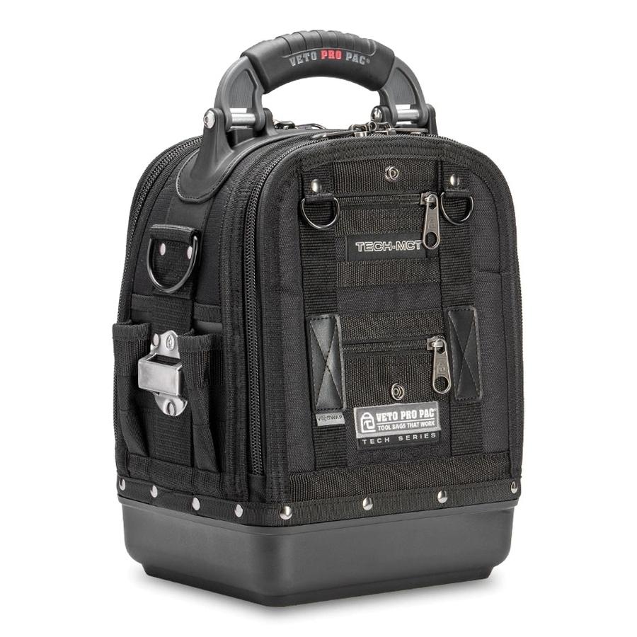 VETO PRO PAC&reg; TECH-MCT BLACKOUT Tool Bag, 12 in W, 17 in H, 44-Pocket, Zipper Closure, Polypropylene, Black
