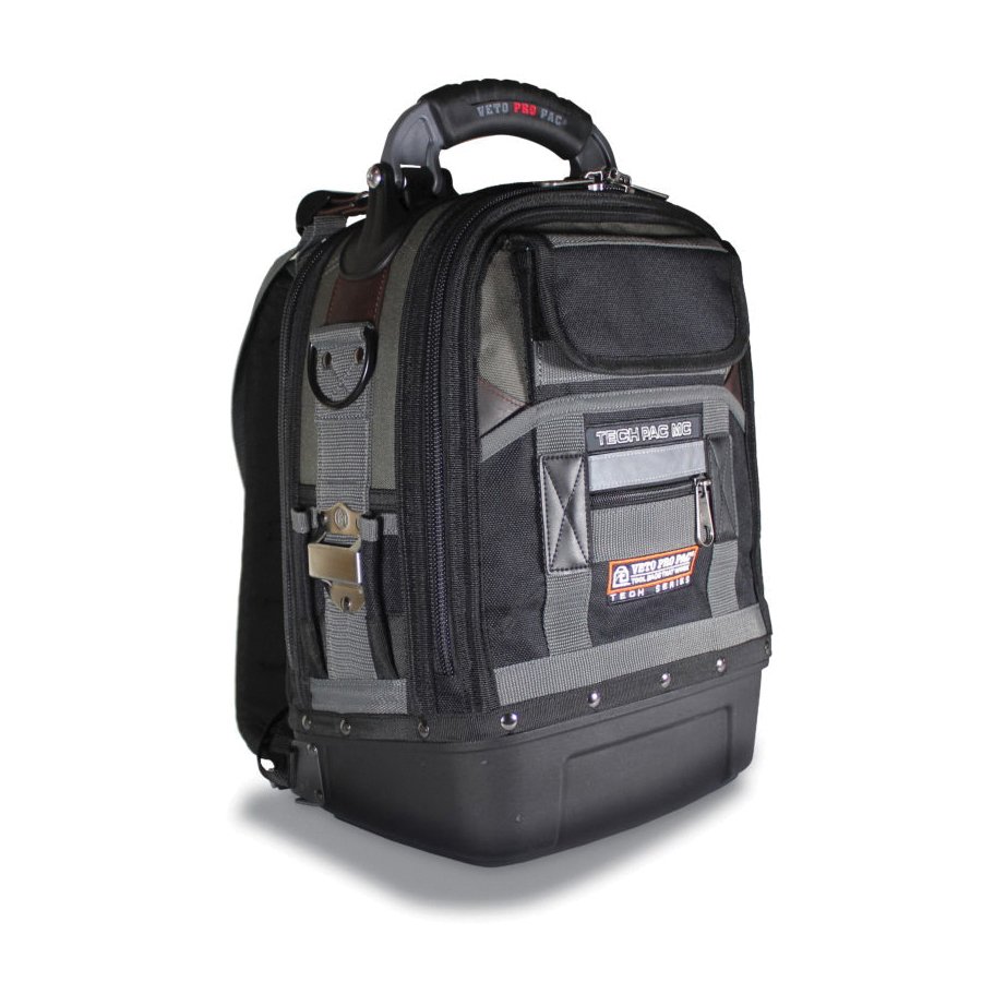 VETO PRO PAC® Tech Pac MC VPP10066 Backpack Tool Bag, 12 in W, 17 in H, 39-Pocket, Zipper Closure