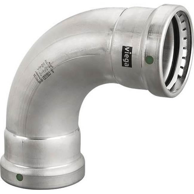 Viega 90505 90 deg Elbow, 3 in Press, 90 deg, Stainless Steel, 200 psi, 0 to 250 deg F