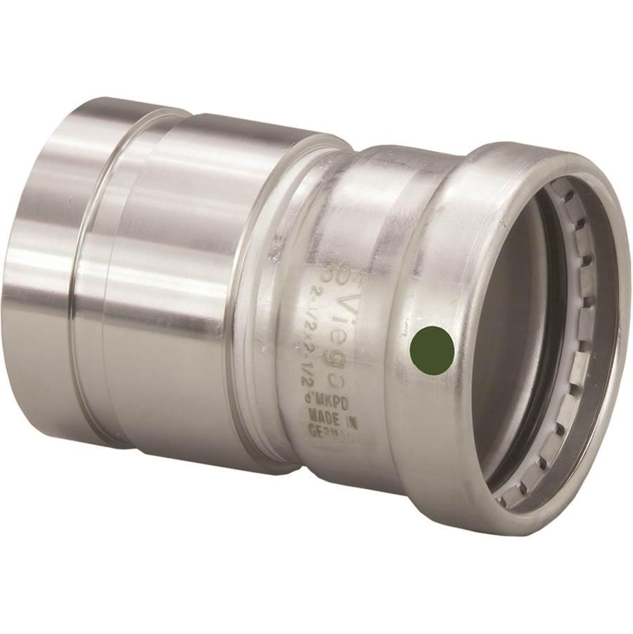 Viega ProPress® 316 80063 4 inch x 4 inch Groove x Press 316 Stainless Steel Adapter thumbnail 2