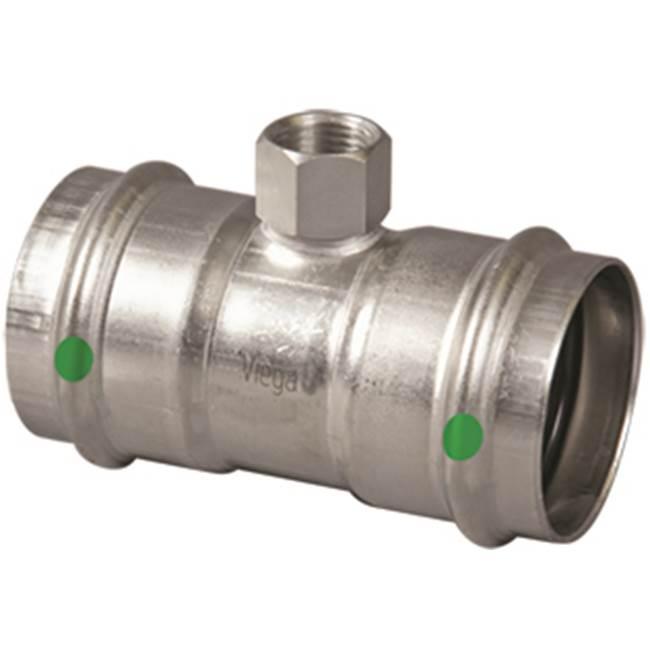 Viega ProPress® 316 80900 1-1/2 inch x 1-1/2 inch x 3/4 inch Press x Press x FNPT 316 Stainless Steel Reducing Tee thumbnail 2