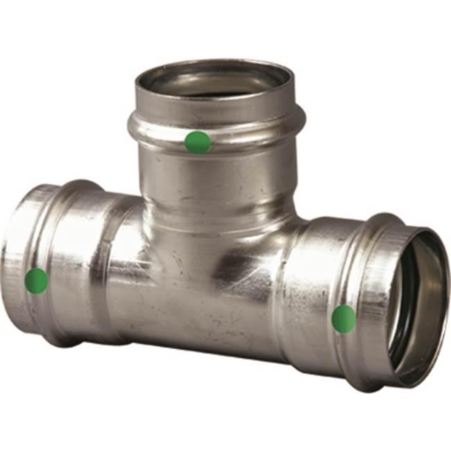 Viega ProPress® 316 80690 1-1/2 inch x 1-1/2 inch x 1/2 inch Press x Press x Press 316 Stainless Steel Tee