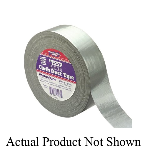 Venture Tape™ 750351-50012 Premium Cloth Duct Tape, 0.33 mm Thick, 2 in W, 60 yd L, Silver, Rubber Adhesive
