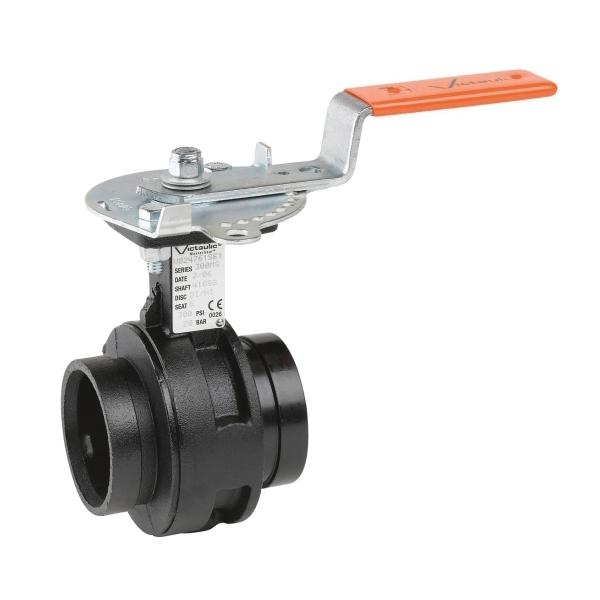 Victaulic® 6 inch 300# Gear Operated Butterfly Valve, Grooved