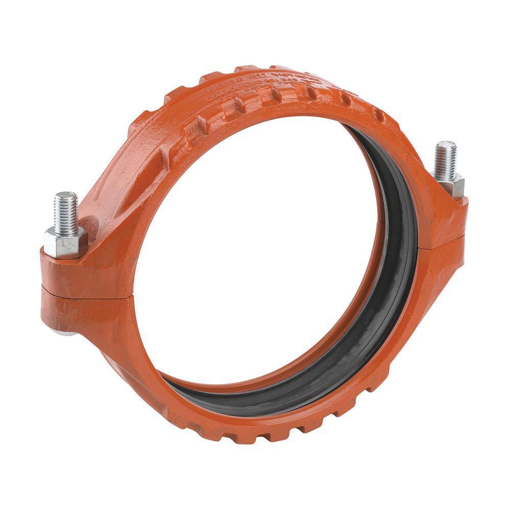 Victaulic® 14 inch x 14 inch OD Grooved 350 psi 30 SCH Ductile Iron AGS Flexible Coupling, Orange Enamel
