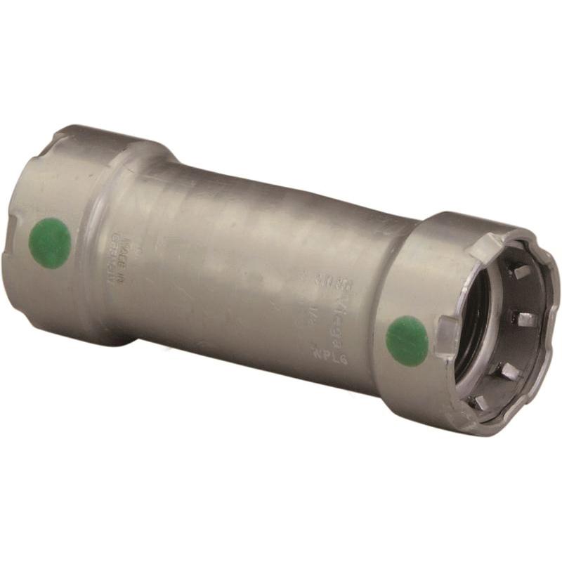 Viega MegaPress 4815.3 1 inch x 1 inch Extended Coupling No Stop, Press x Press, Lead Free, Zinc-Nickel Coated Carbon Steel thumbnail 2