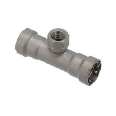 MegaPressG 6617.2 2 inch x 2 inch x 1-1/2 inch Tee, Press x Press x FPT, Lead Free, Zinc-Nickel Coated Carbon Steel