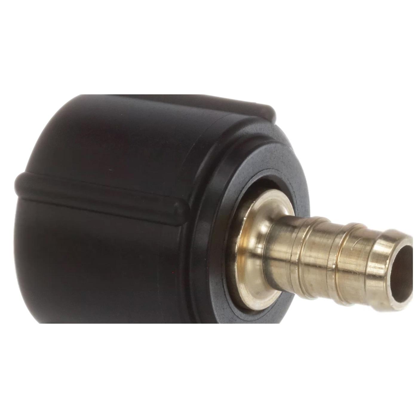 Viega PureFlow 3/8 inch x 1/2 inch Crimp x Lavatory Brass Reducing Adapter, Black