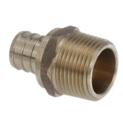 Viega PureFlow® 46340 3/4 inch x 3/4 inch Crimp x MPT Lead-Free Brass Adapter