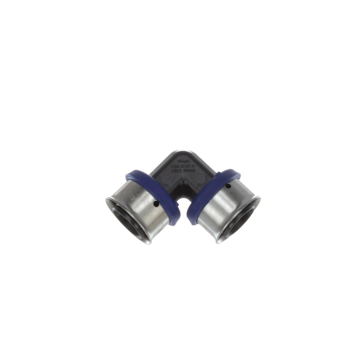 Viega 1/2 inch PEX Press 90 Deg Copper Elbow, Polymer, Press x Press thumbnail 4