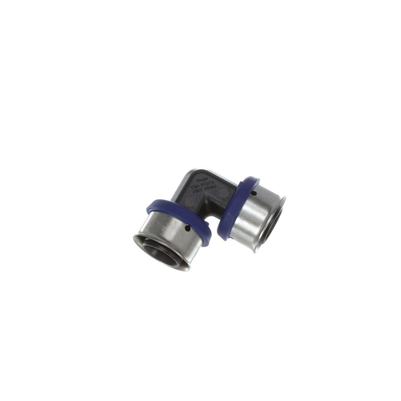 Viega 1/2 inch PEX Press 90 Deg Copper Elbow, Polymer, Press x Press
