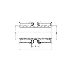 Viega 3/4 inch x 1/2 inch PEX Press Coupling, Polymer, Press x Press